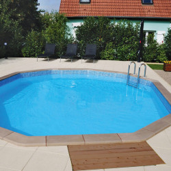 Piscine béton décagonale haute NATURALIS 2 - 6,35x4,72x1,40m